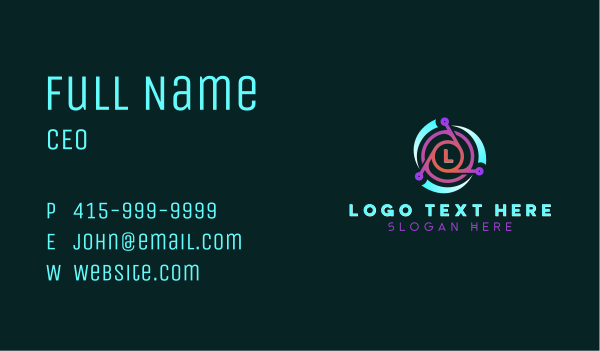 Artificial Intelligence Technology Business Card Design Image Preview