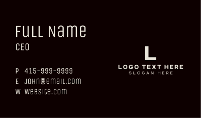 Generic Professional Lettermark Business Card Image Preview