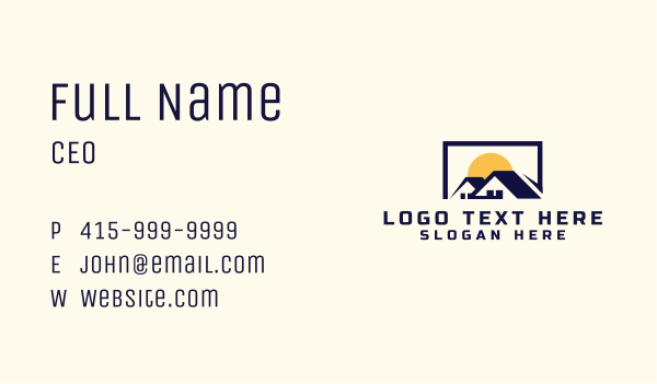 Property Home Roof Business Card Design Image Preview