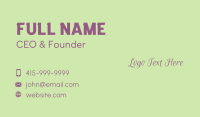 Script Feminine Wordmark Business Card Image Preview