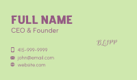 Script Feminine Wordmark Business Card Image Preview