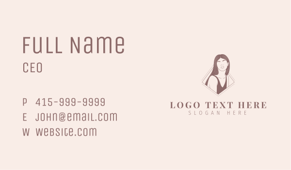 Pretty Woman Model Business Card Design Image Preview