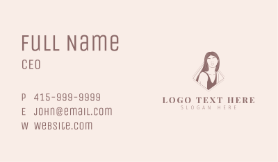 Pretty Woman Model Business Card Image Preview