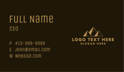 Desert Pyramid Landmark Business Card Image Preview
