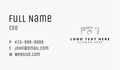 Camera Video Studio Business Card Image Preview