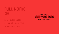 Creepy Brand Wordmark Business Card Image Preview