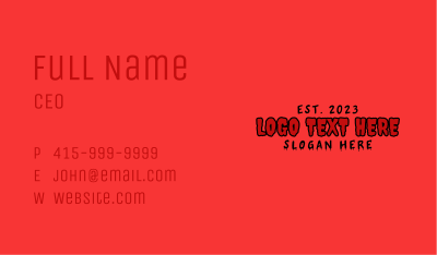 Creepy Brand Wordmark Business Card Image Preview