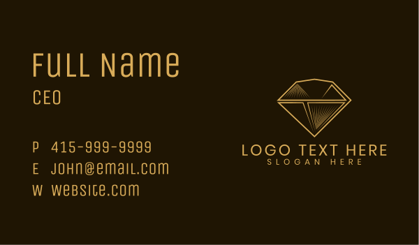 Elegant Abstract Diamond Business Card Design Image Preview