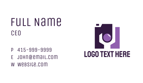 Wrench Camera Media Business Card Design Image Preview