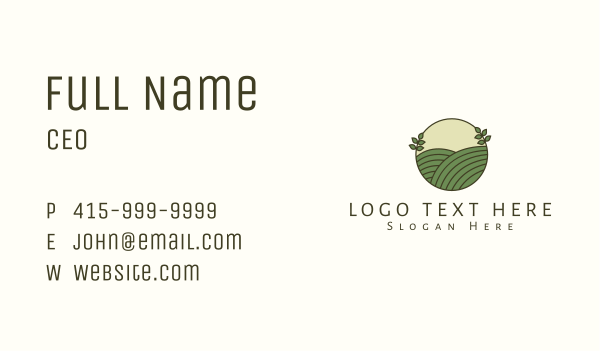 Countryside Farm Hill Business Card Design Image Preview