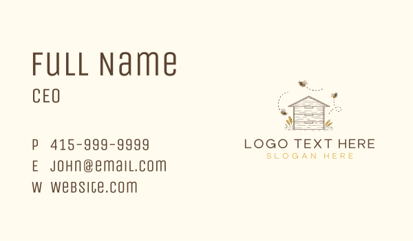 Bee House Apiary Business Card Design Image Preview