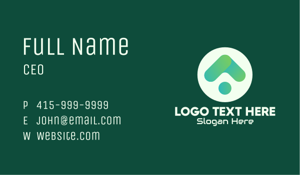 Gradient Arrow Tech Letter A Business Card Design Image Preview