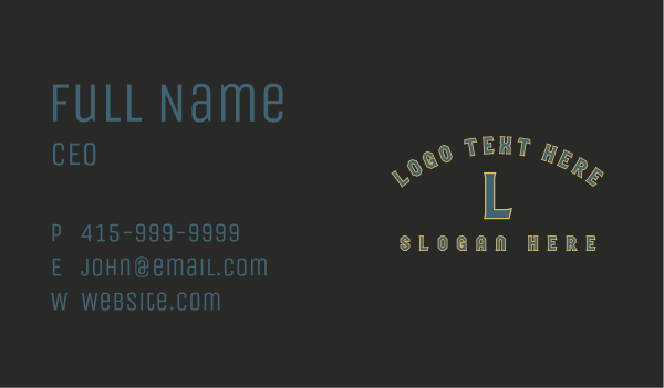 Sports Jersey Lettermark Business Card Design Image Preview