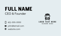 Black Logistics Truck Business Card Design