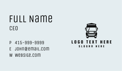 Black Logistics Truck Business Card Image Preview