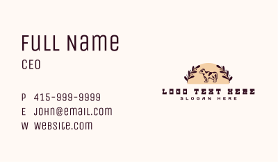 Cow Ranch Farm Business Card Image Preview