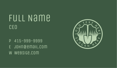 Grass Lawn Shovel  Business Card Image Preview