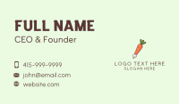 Carrot Writing Pen Business Card Design