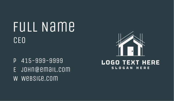 Modern House Architecture Business Card Design Image Preview