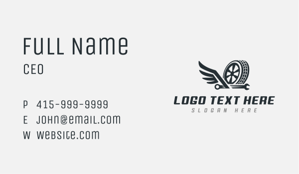 Automotive Tire Mechanic Business Card Design Image Preview