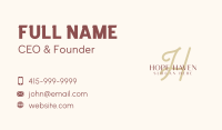 Elegant Feminine Beauty Letter  Business Card Image Preview