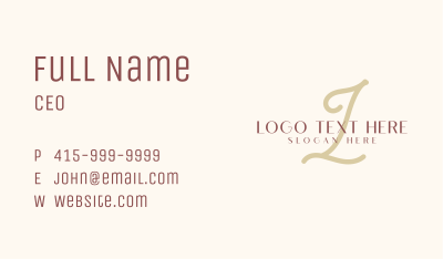 Elegant Feminine Beauty Letter  Business Card Image Preview