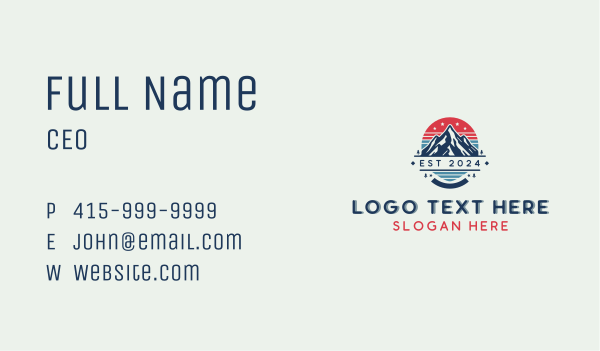 Mountain Peak Summit Business Card Design Image Preview