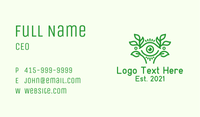 Aesthetic Eye Leaf Business Card Image Preview