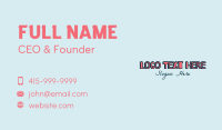 Cute Cartoon Handwritten Business Card Design