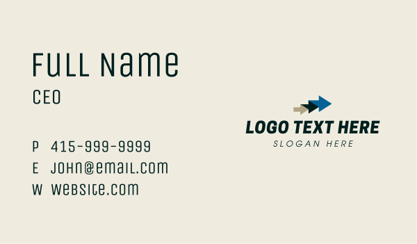 Logistics Arrow Wordmark Business Card Design Image Preview