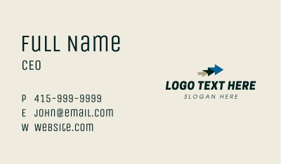Logistics Arrow Wordmark Business Card Image Preview