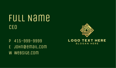 Premium Luxury Company Letter D Business Card Image Preview