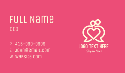 Communication Lovely Couple Business Card