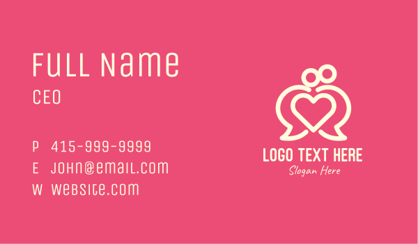 Communication Lovely Couple Business Card Design