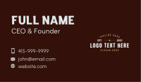 Generic Business Wordmark Business Card Image Preview