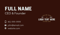 Generic Business Wordmark Business Card Design