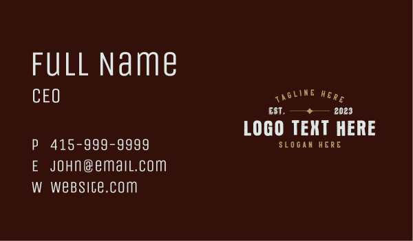 Generic Business Wordmark Business Card Design Image Preview