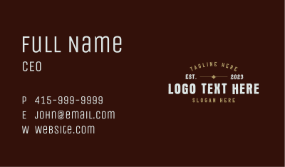 Generic Business Wordmark Business Card Image Preview