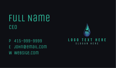 Water Droplet Letter K Business Card Image Preview