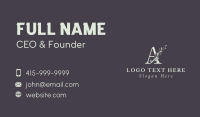 Green Foliage Letter A Business Card Preview