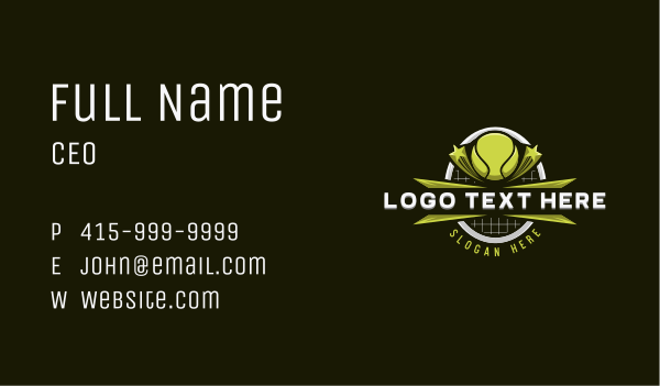 Tennis Sports Tournament Business Card Design Image Preview
