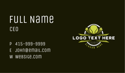 Tennis Sports Tournament Business Card Image Preview