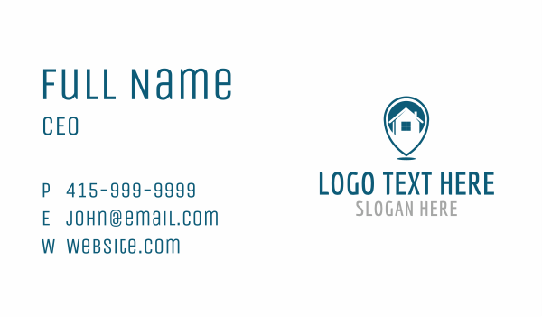 House Pin Location Business Card Design Image Preview