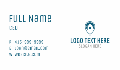 House Pin Location Business Card Image Preview