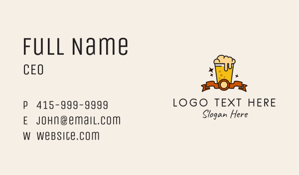 Beer Pub Emblem  Business Card Design Image Preview