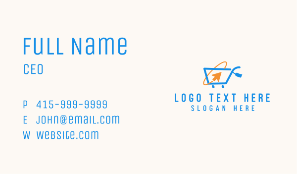 Online Shopping Cart Business Card Design Image Preview