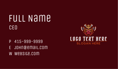 Viking Warrior Man  Business Card Image Preview