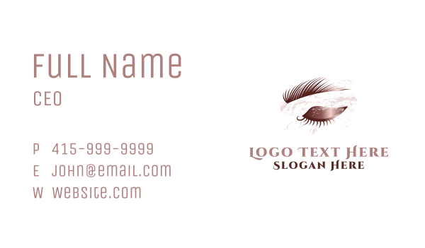 Eyebrow Eyelashes Beauty Business Card Design Image Preview