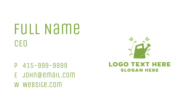 Watering Can Plant Garden Business Card Design Image Preview