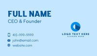 Modern Letter O Circle Business Card Image Preview